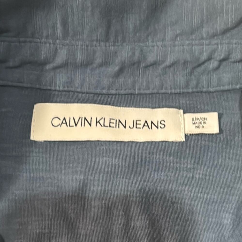 NWT Calvin Klein Jeans Blue White Ombre Polo Shirt Size Small - Picture 4 of 5